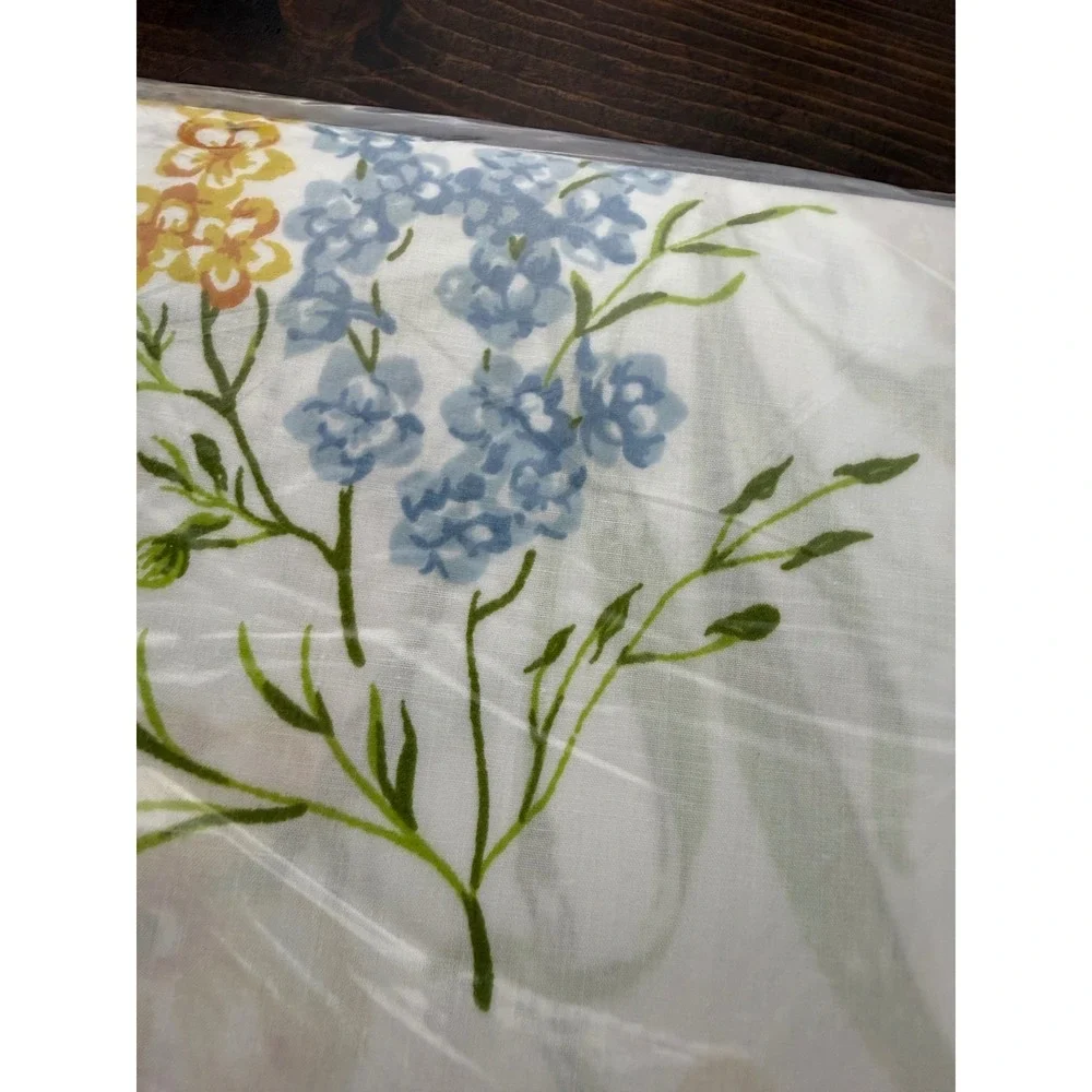 Springmaid Wondercale Vintage Floral Double Flat Sheet No Iron Percale USA Made